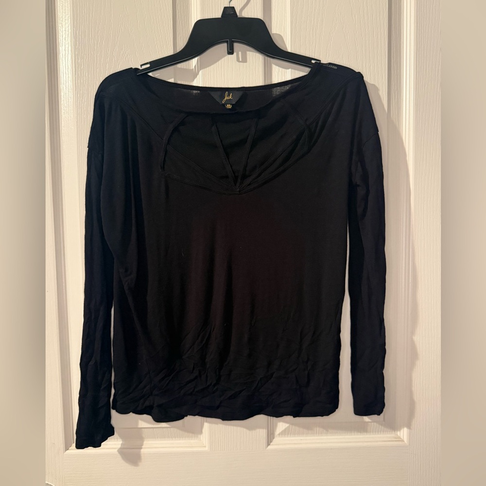 Jack by BB Dakota Black Long Sleeve Top